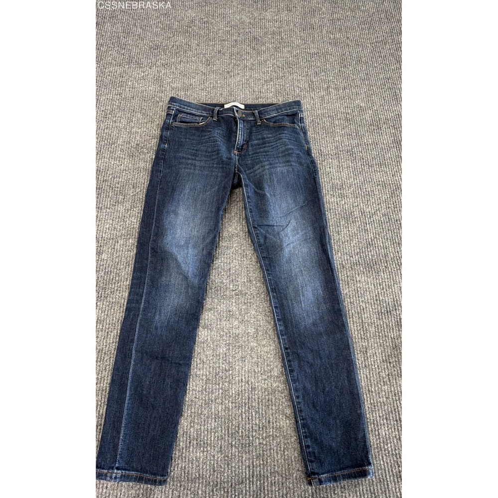 Banana Republic Women's Dark Wash‎ Premium Denim Straight Leg Jeans Size 28